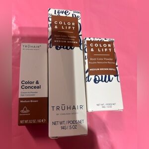 TRÜHAIR Color & Conceal + Color & Lift Medium Brown Hair Color Set BUNDLE NEW